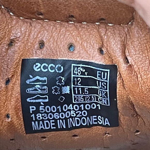 NEW Mens Ecco Fusion II Black Leather Lace-up Moc Toe Oxford Work & Walking Shoe main image 10